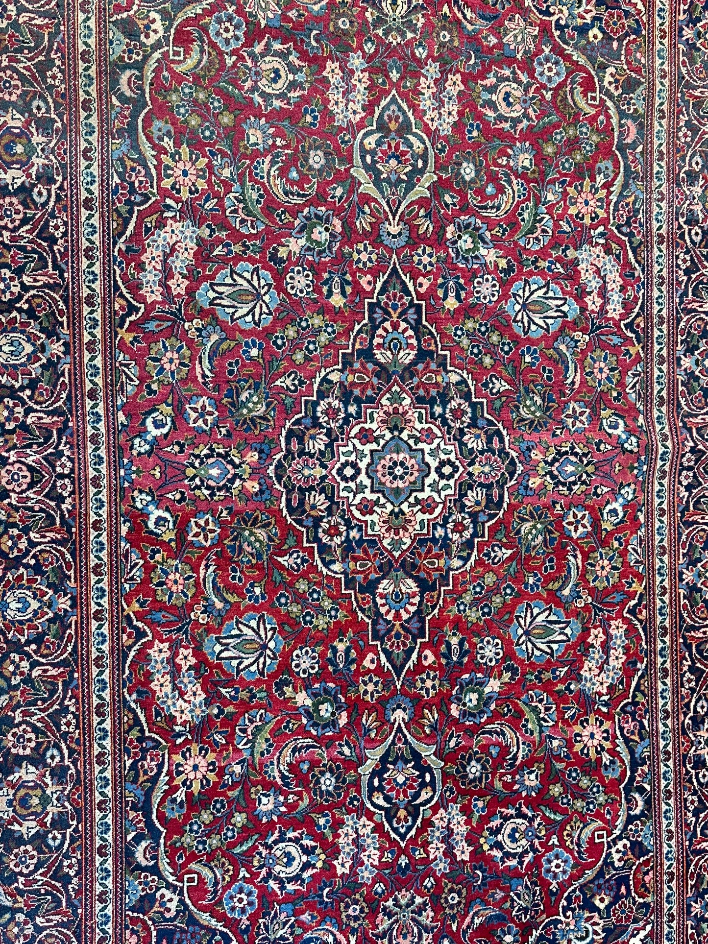 orientteppich handgeknüpft 220x130 cm antik naturfarben Keschan korkwolle