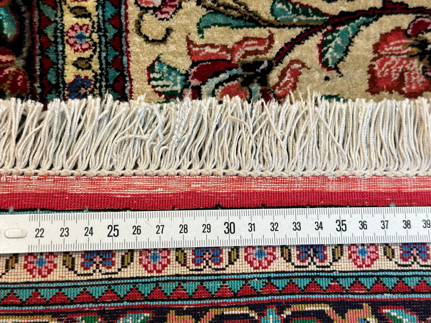 Handgeknüpfter Perser Orientteppich Feiner Ghom Seideneppich 193x107cm