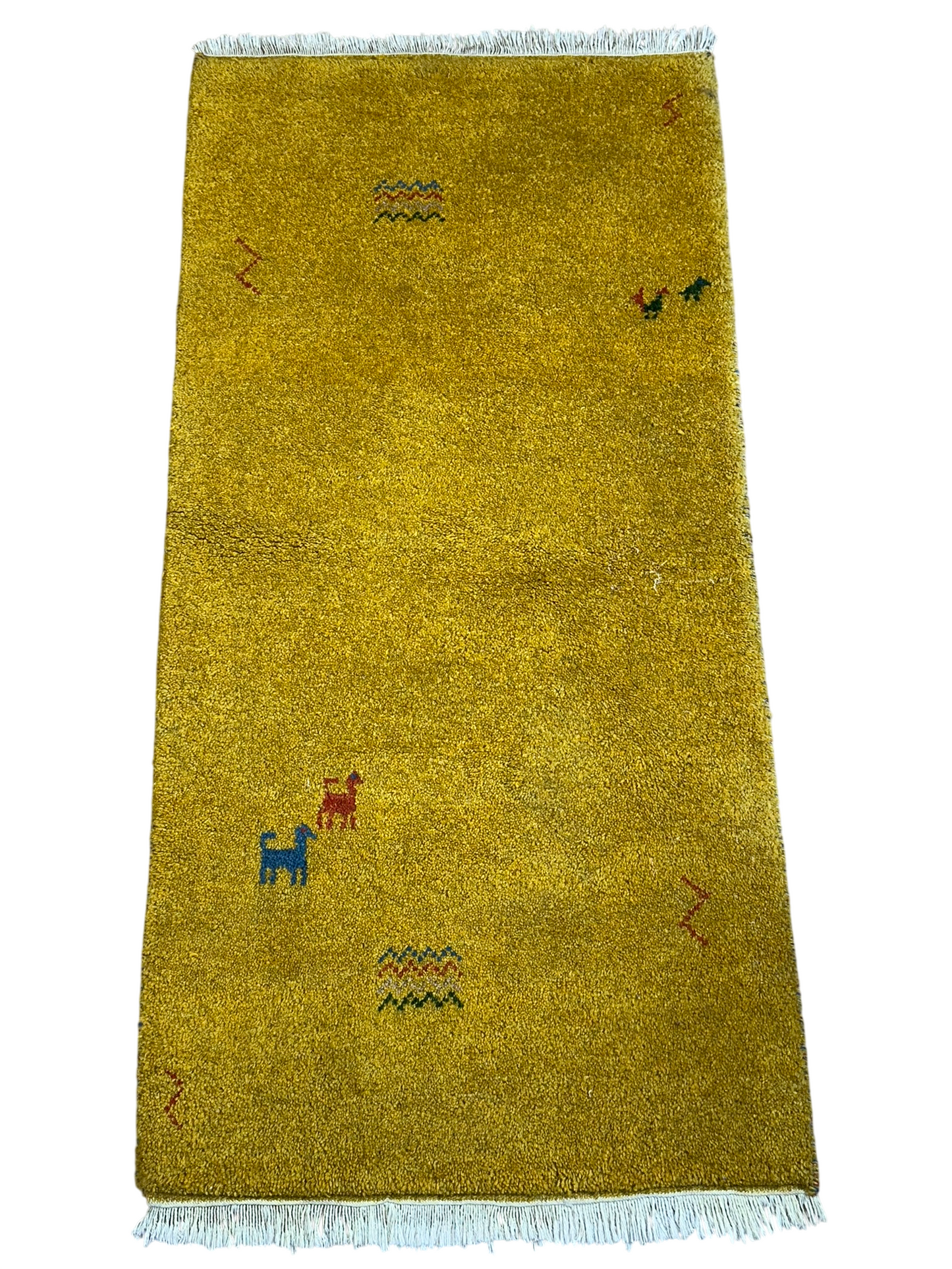Orientteppich handgeknüpft Gabbeh Indian 162x62 cm