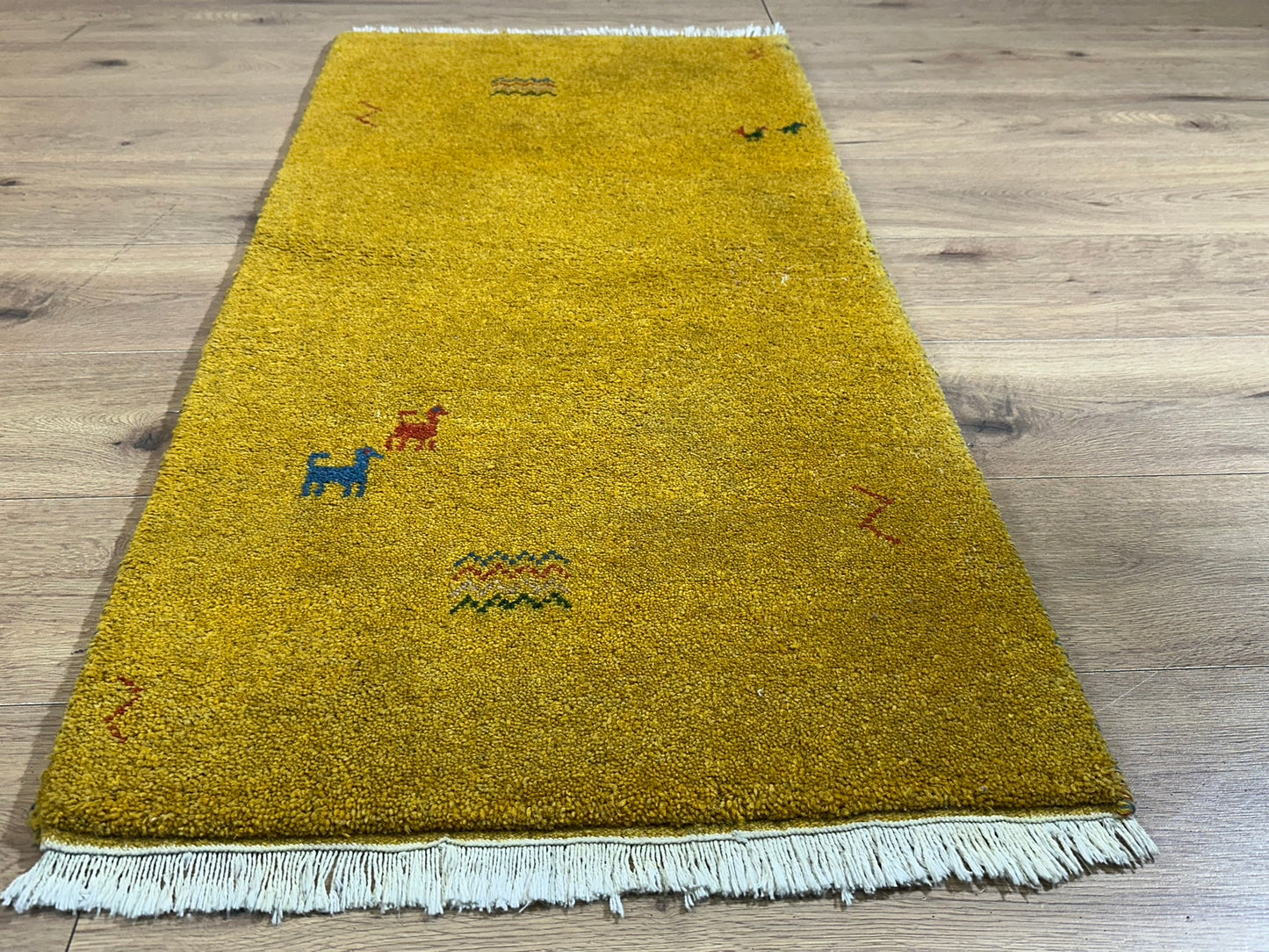 Orientteppich handgeknüpft Gabbeh Indian 162x62 cm