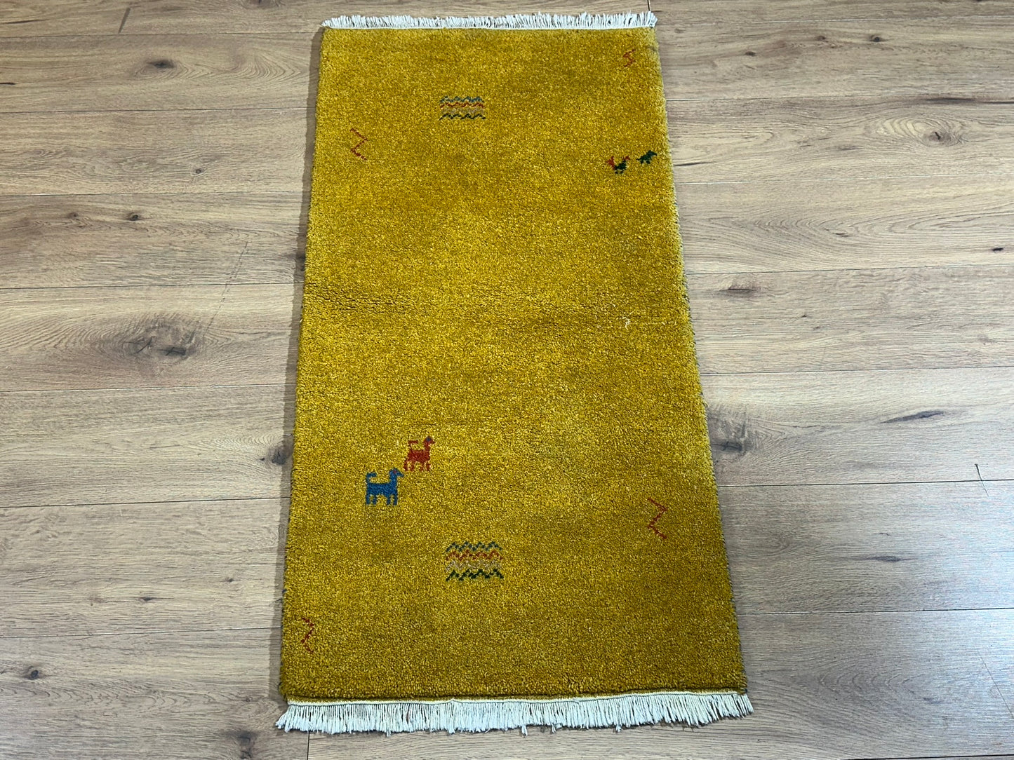 Orientteppich handgeknüpft Gabbeh Indian 162x62 cm