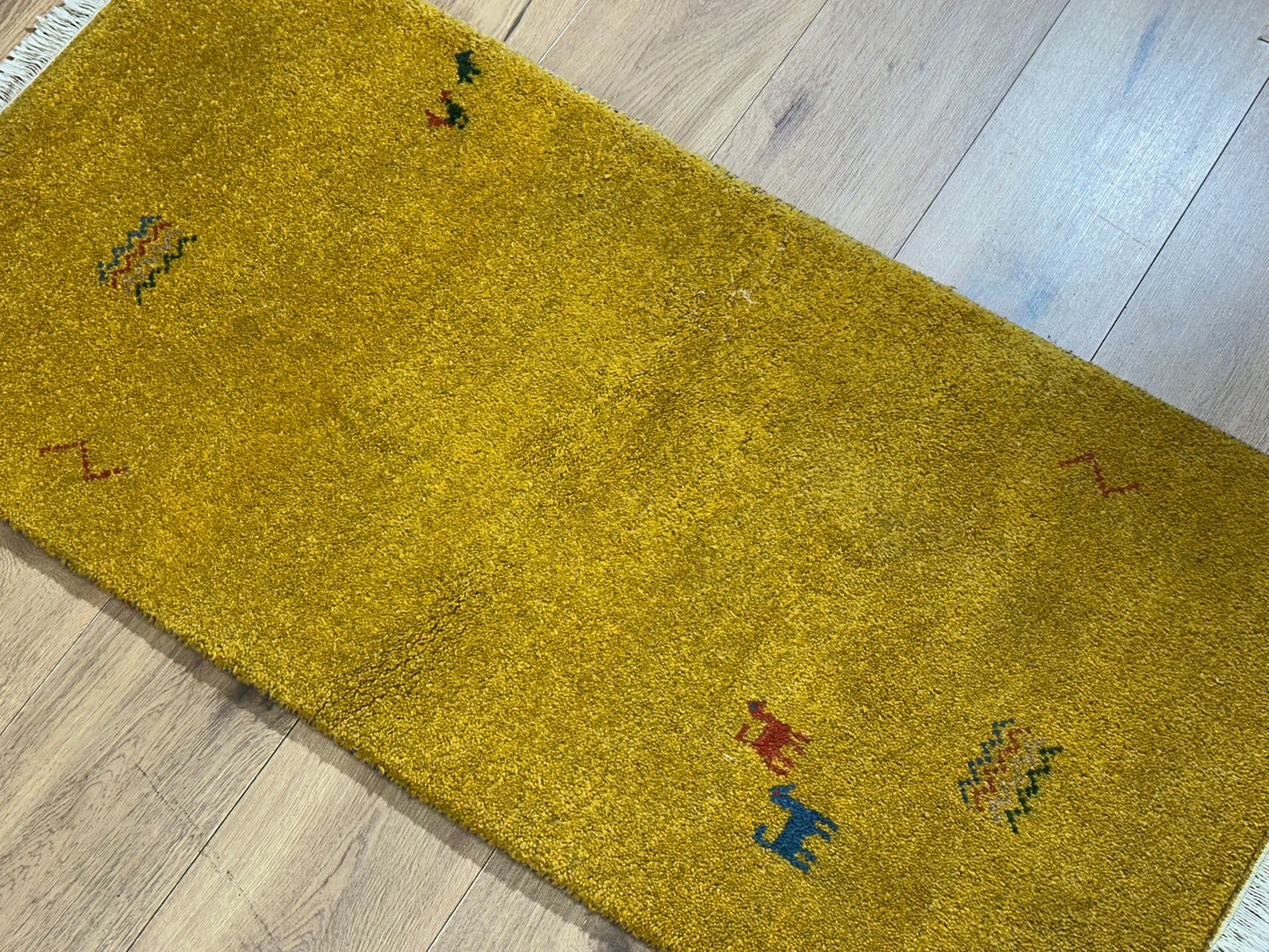 Orientteppich handgeknüpft Gabbeh Indian 162x62 cm