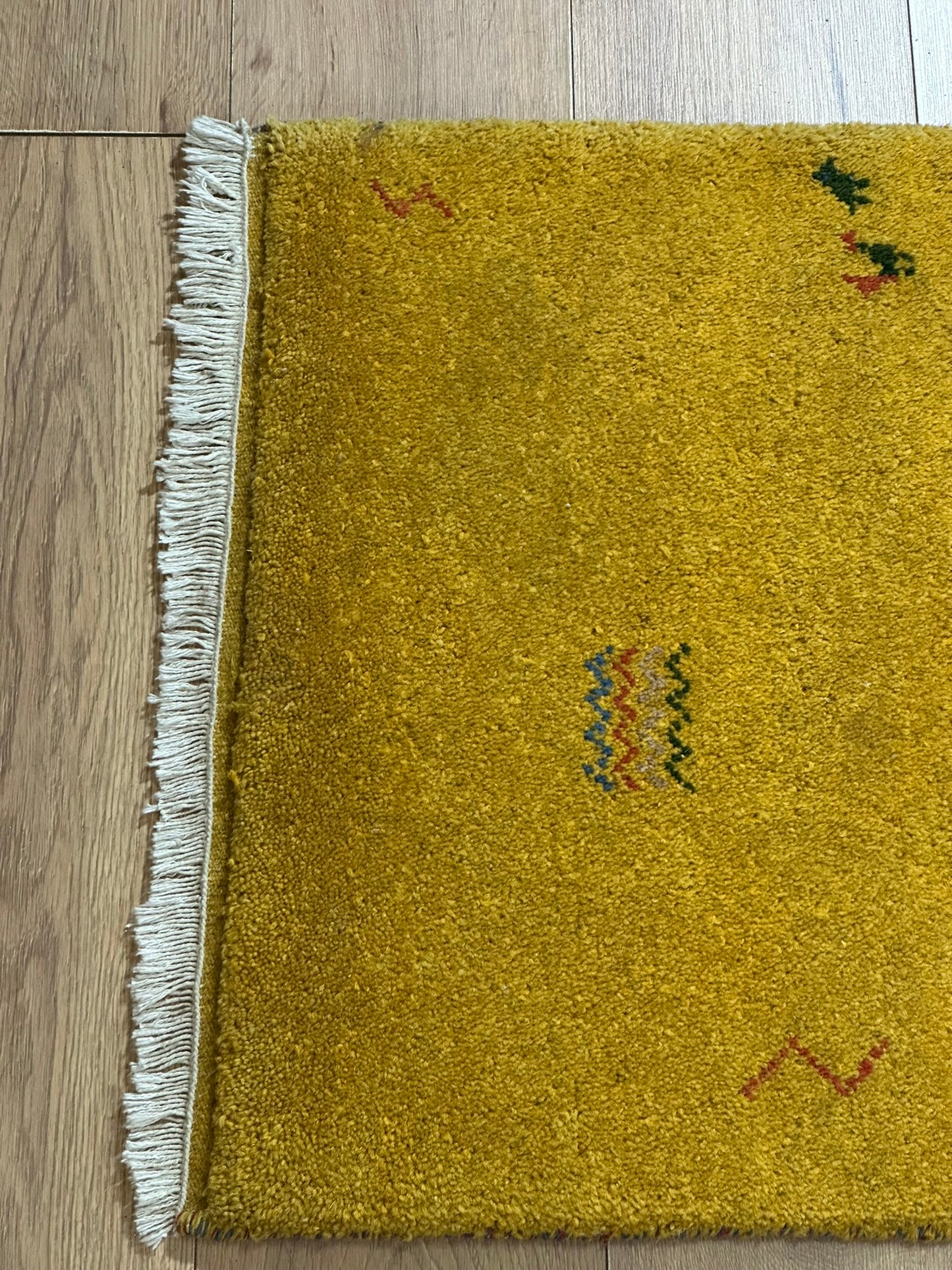 Orientteppich handgeknüpft Gabbeh Indian 162x62 cm