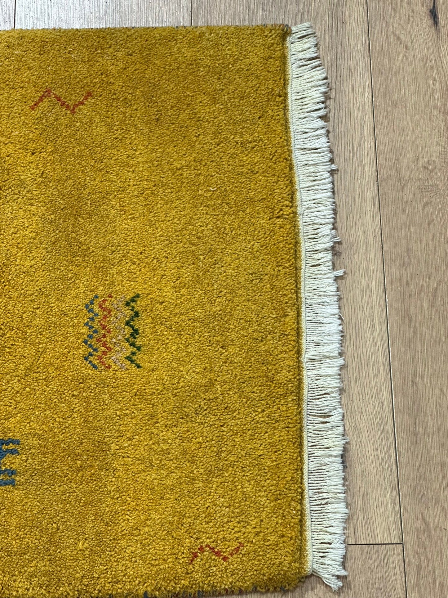 Orientteppich handgeknüpft Gabbeh Indian 162x62 cm