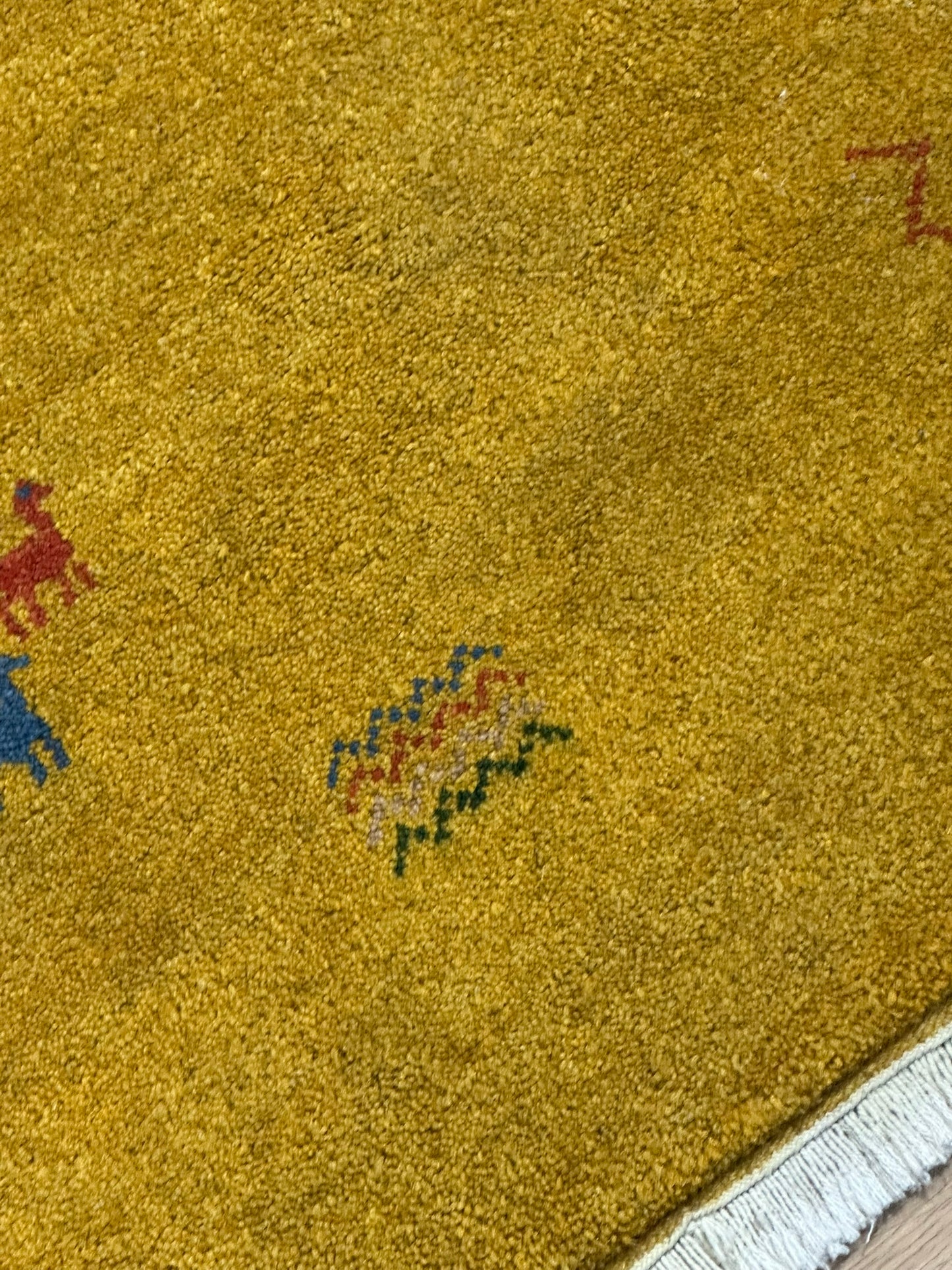 Orientteppich handgeknüpft Gabbeh Indian 162x62 cm