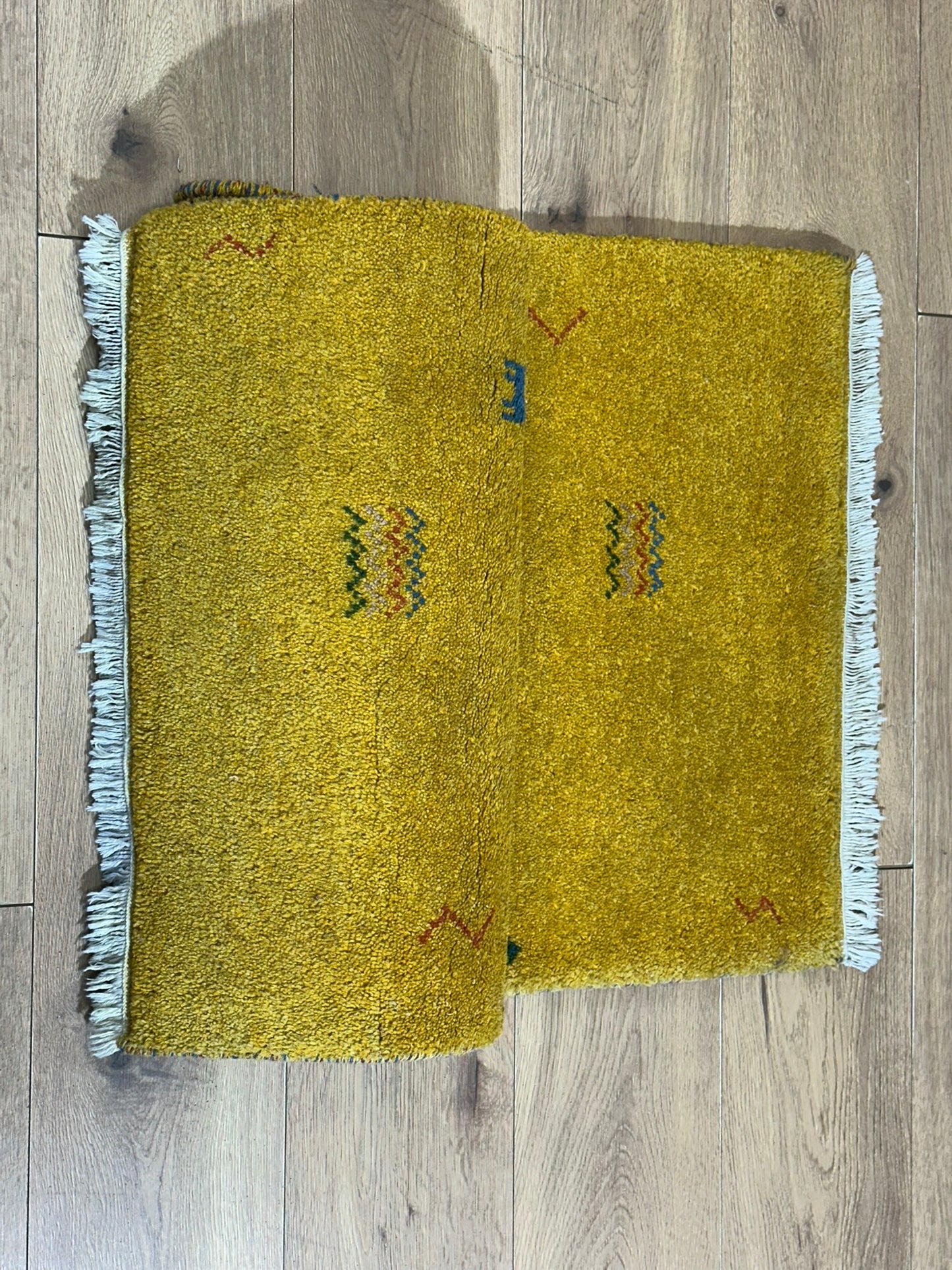 Orientteppich handgeknüpft Gabbeh Indian 162x62 cm