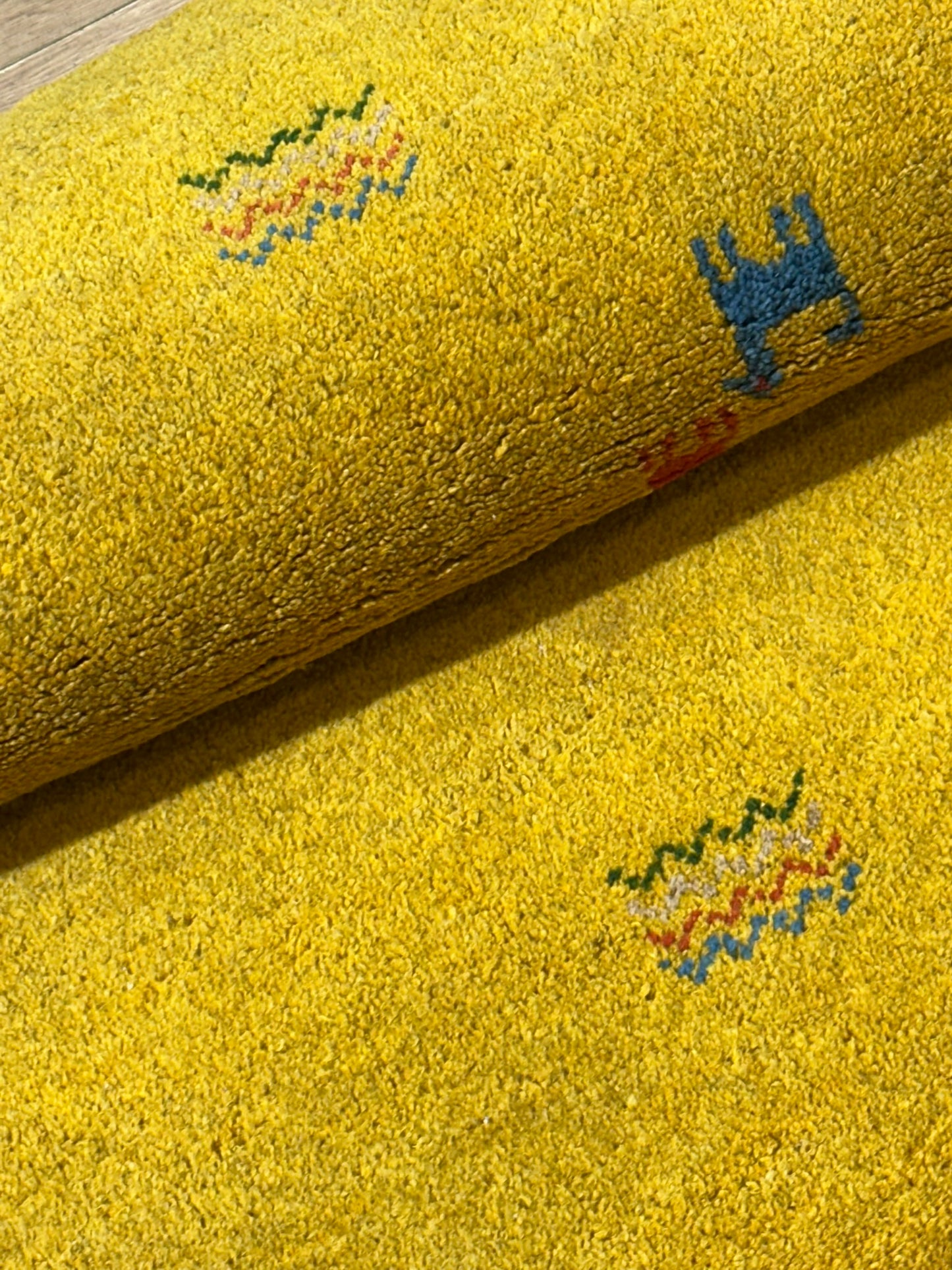 Orientteppich handgeknüpft Gabbeh Indian 162x62 cm