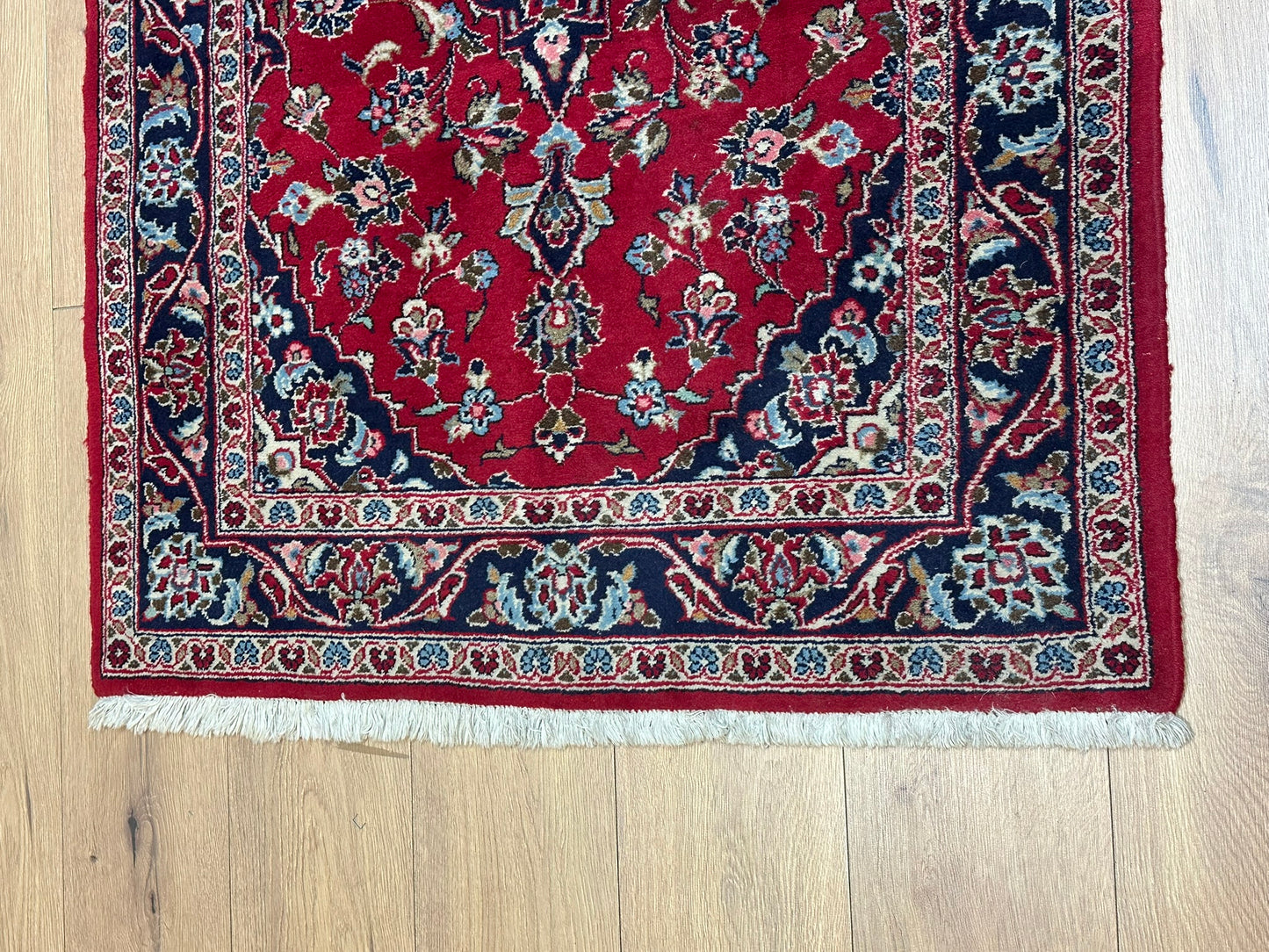 Orientteppich handgeknüpft 145x98 cm antik naturfarben  Keschan Schurwolle