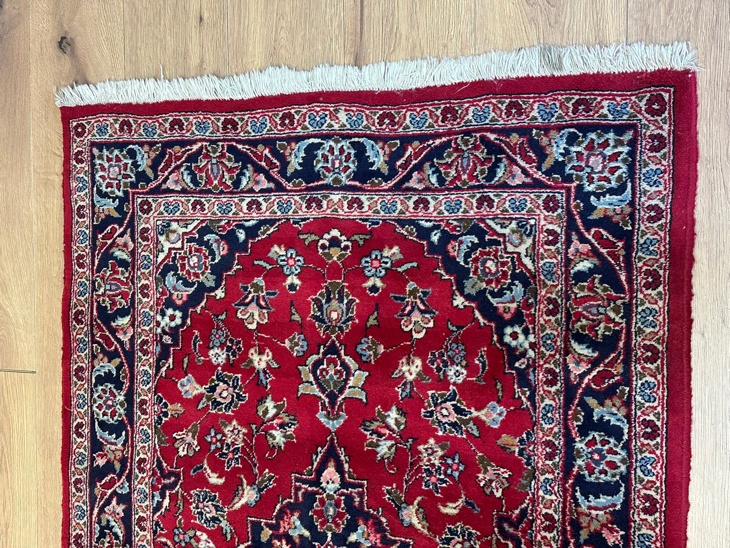 Orientteppich handgeknüpft 145x98 cm antik naturfarben  Keschan Schurwolle