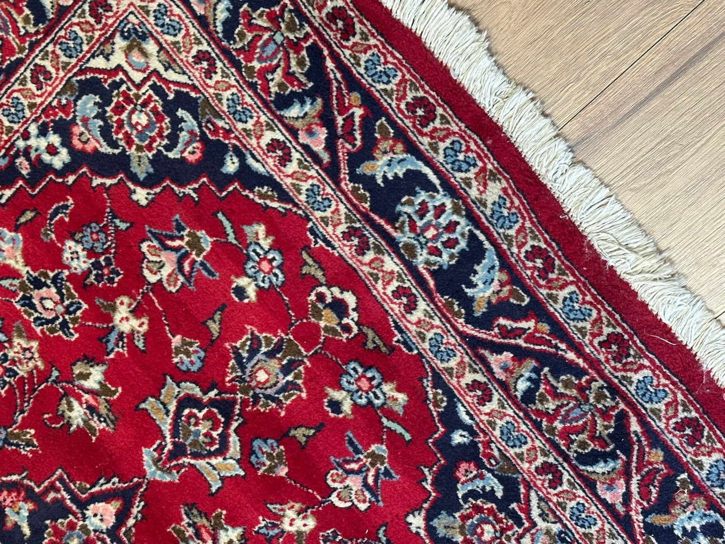 Orientteppich handgeknüpft 145x98 cm antik naturfarben  Keschan Schurwolle