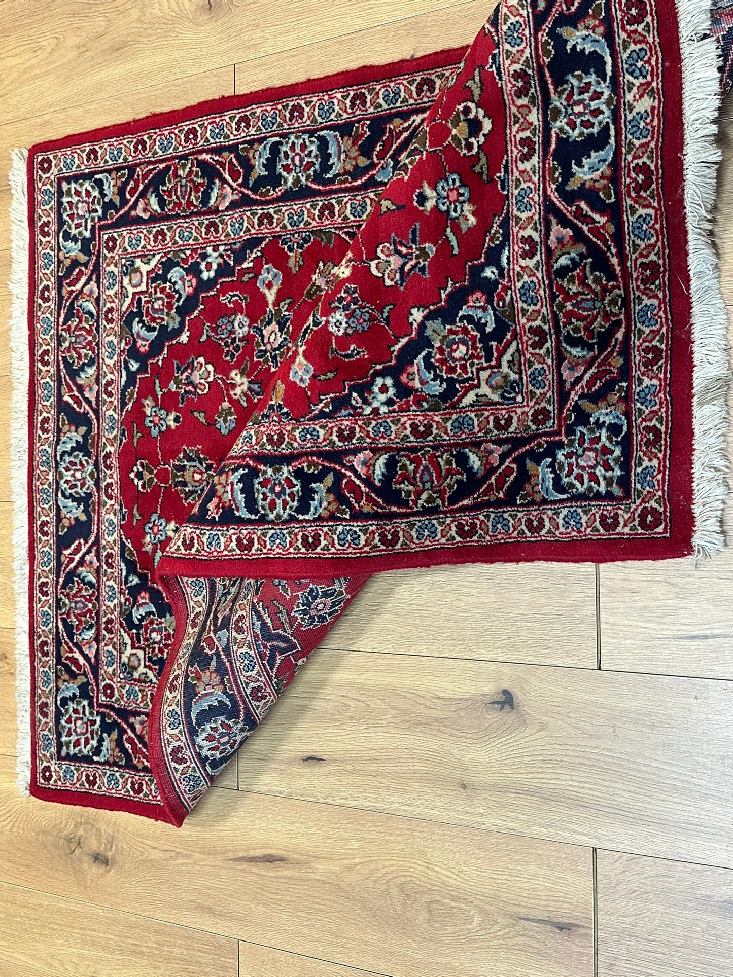 Orientteppich handgeknüpft 145x98 cm antik naturfarben  Keschan Schurwolle
