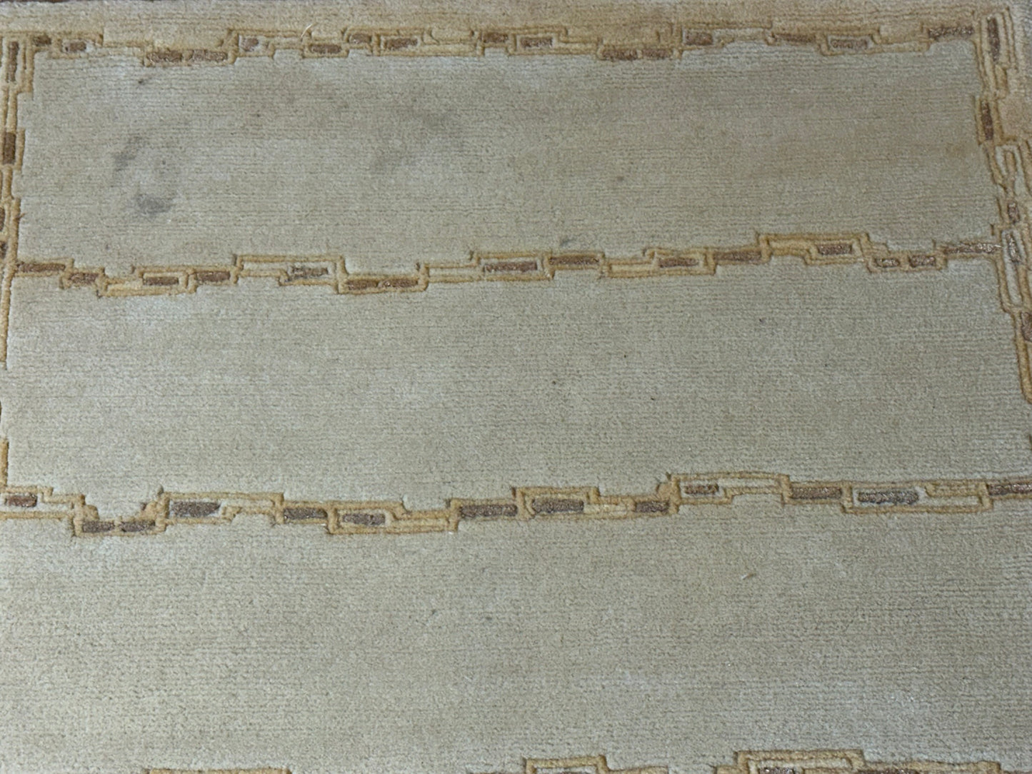 Indischer Gabbeh Teppich Handgeknüpft Gelb Geometrisch 160x93 cm