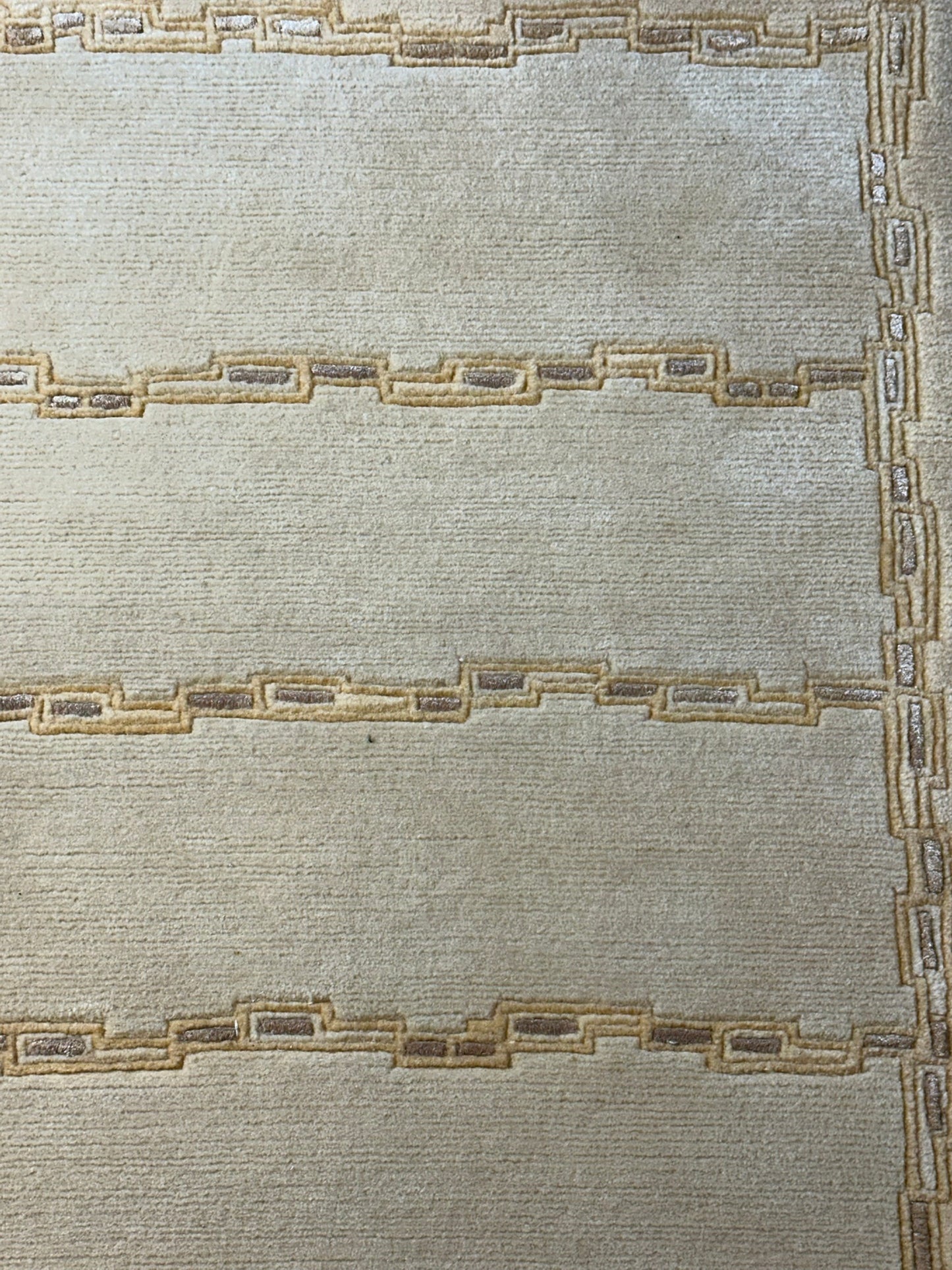 Indischer Gabbeh Teppich Handgeknüpft Gelb Geometrisch 160x93 cm