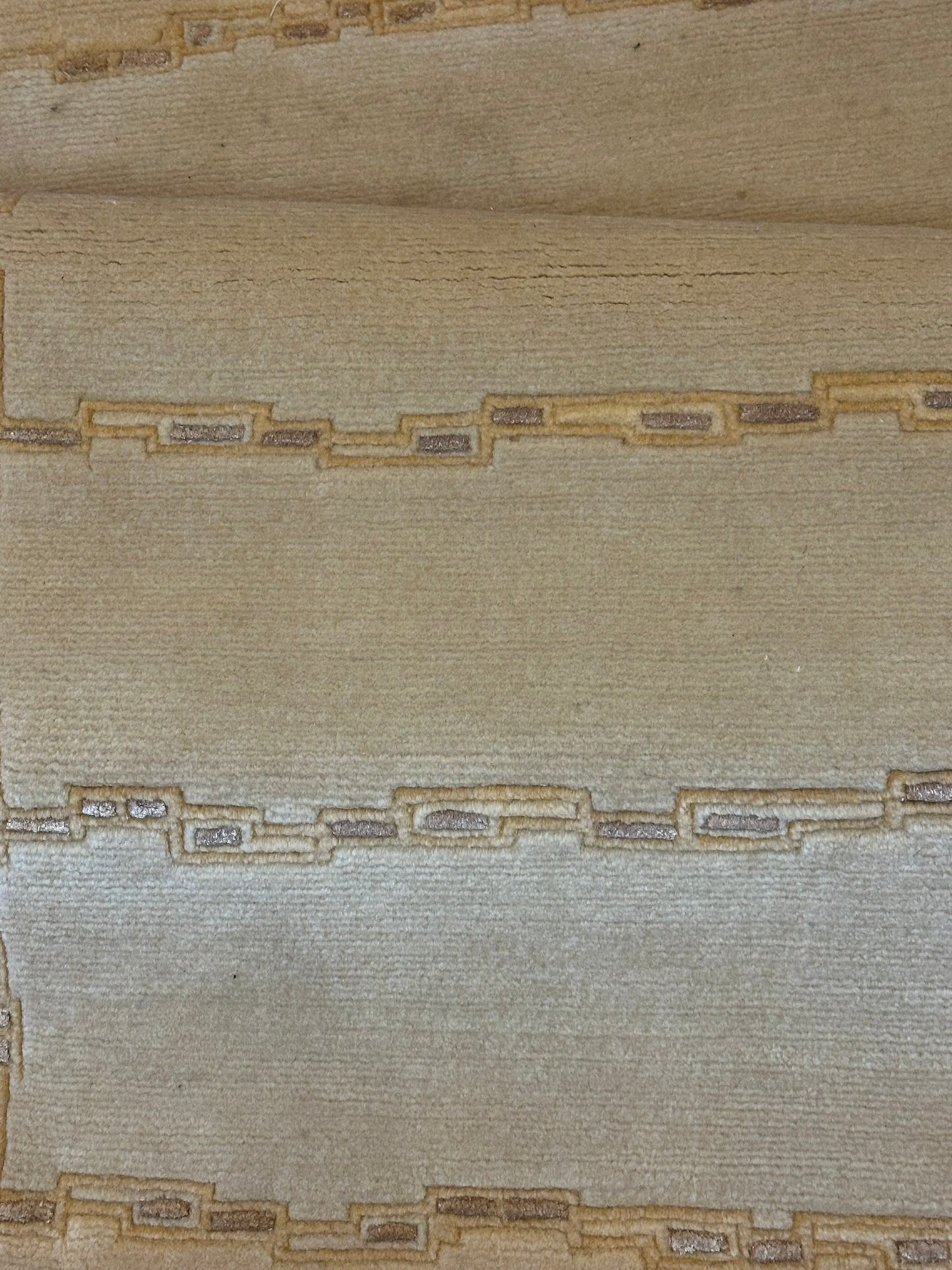 Indischer Gabbeh Teppich Handgeknüpft Gelb Geometrisch 160x93 cm