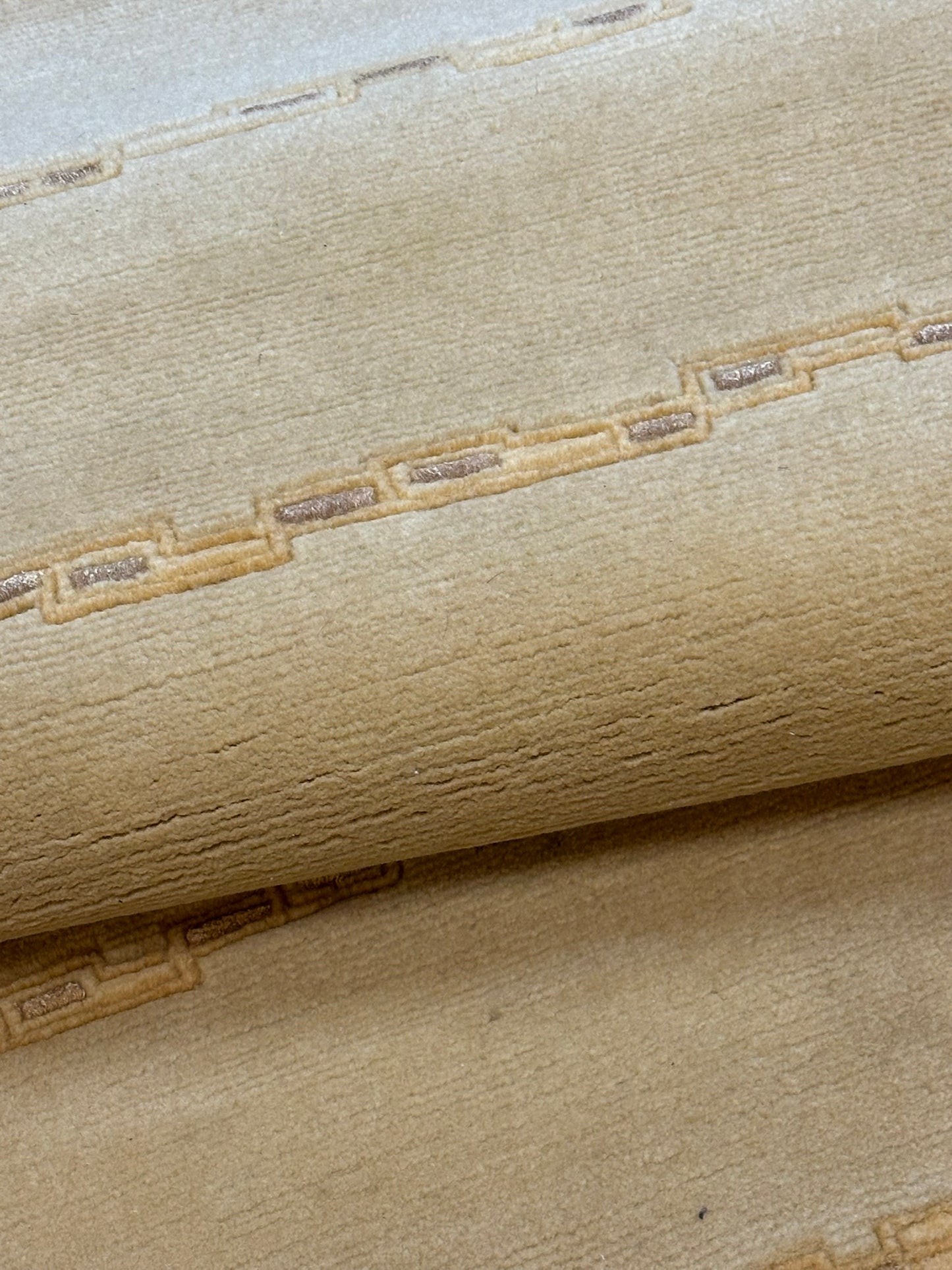 Indischer Gabbeh Teppich Handgeknüpft Gelb Geometrisch 160x93 cm