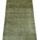 Indischer Gabbeh Teppich Handgeknüpft Olivgrün Unifarben 160x90 cm