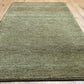 Indischer Gabbeh Teppich Handgeknüpft Olivgrün Unifarben 160x90 cm