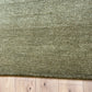 Indischer Gabbeh Teppich Handgeknüpft Olivgrün Unifarben 160x90 cm