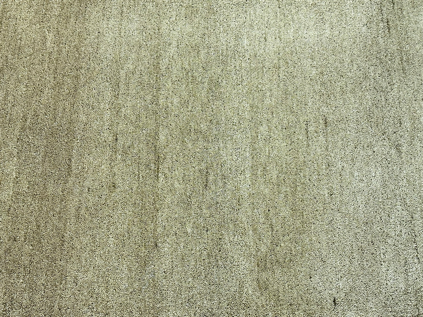 Indischer Gabbeh Teppich Handgeknüpft Olivgrün Unifarben 160x90 cm