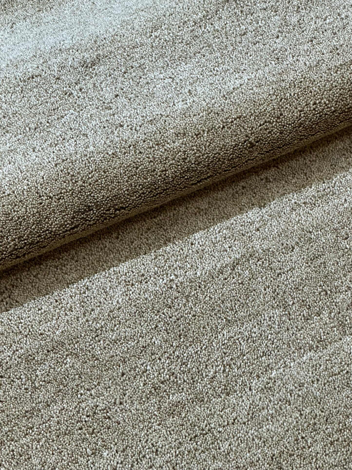 Indischer Gabbeh Teppich Handgeknüpft Olivgrün Unifarben 160x90 cm