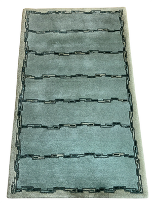 Indischer Gabbeh Orientteppich Handgeknüpft Grün Sage 158x93 cm