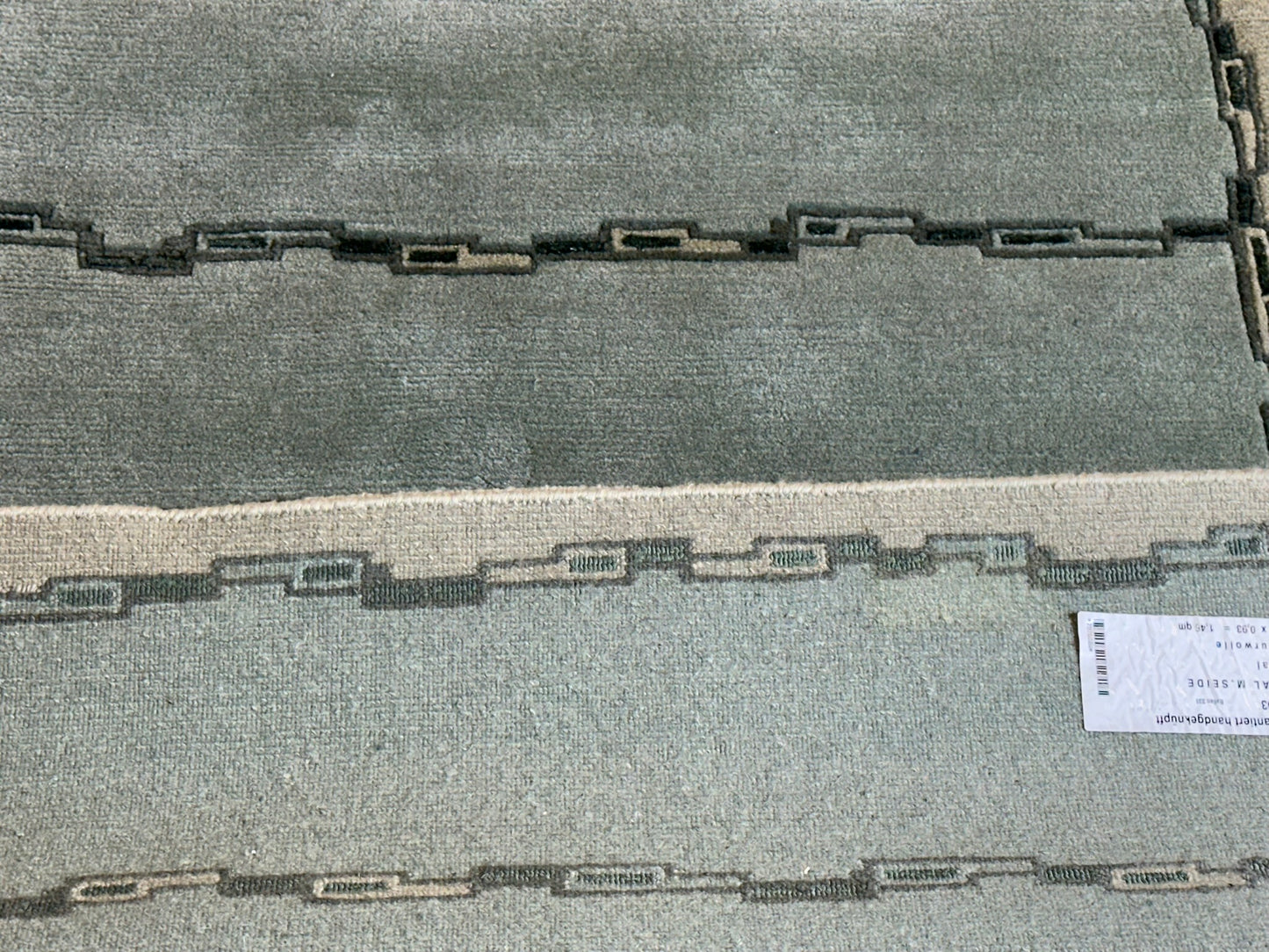 Indischer Gabbeh Orientteppich Handgeknüpft Grün Sage 158x93 cm