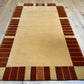 Indischer Gabbeh Orientteppich Handgeknüpft Beige Rostbraun 160x92 cm