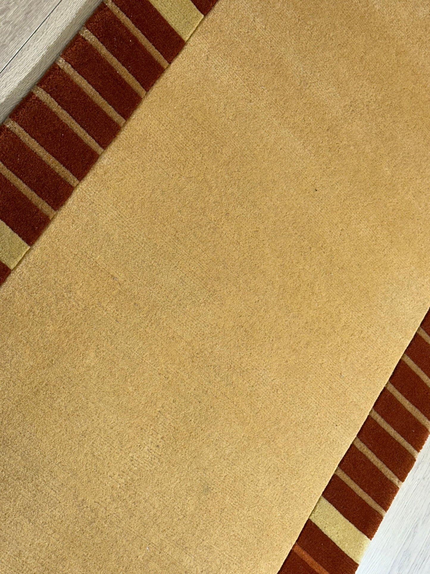 Indischer Gabbeh Orientteppich Handgeknüpft Beige Rostbraun 160x92 cm