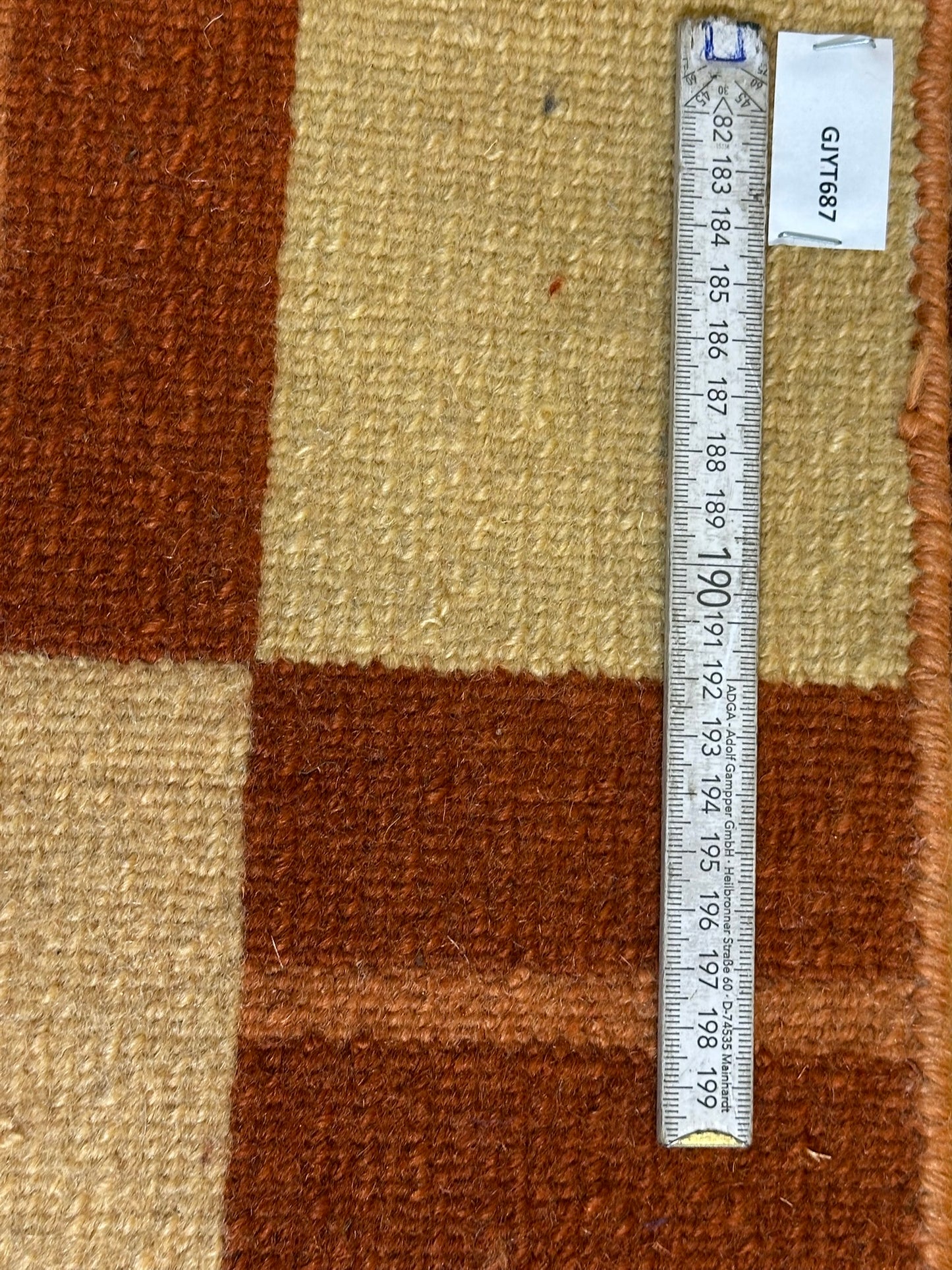 Indischer Gabbeh Orientteppich Handgeknüpft Beige Rostbraun 160x92 cm