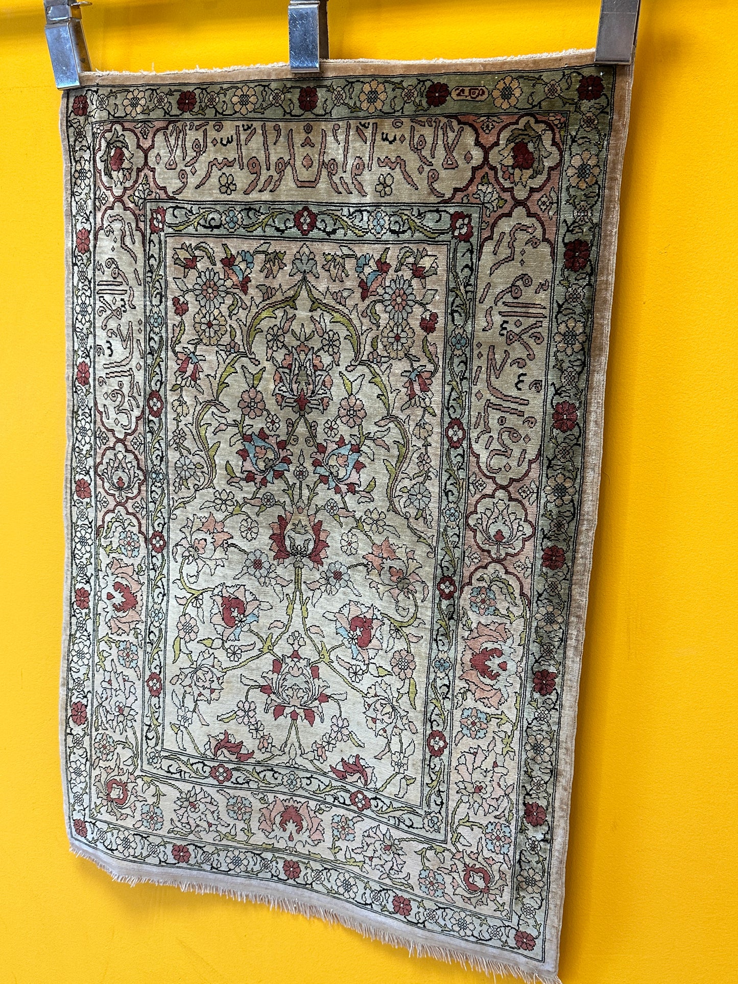 Handgeknüpfter Orientteppich  Feiner Türkei Hereke Seide Signiert 90x60 cm