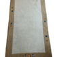 Indischer Gabbeh Orientteppich Handgeknüpft Beige Sand 160x90 cm