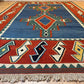 Antik Orientteppich handgeknüpft 285x191 cm Kazak Kelim naturfarben