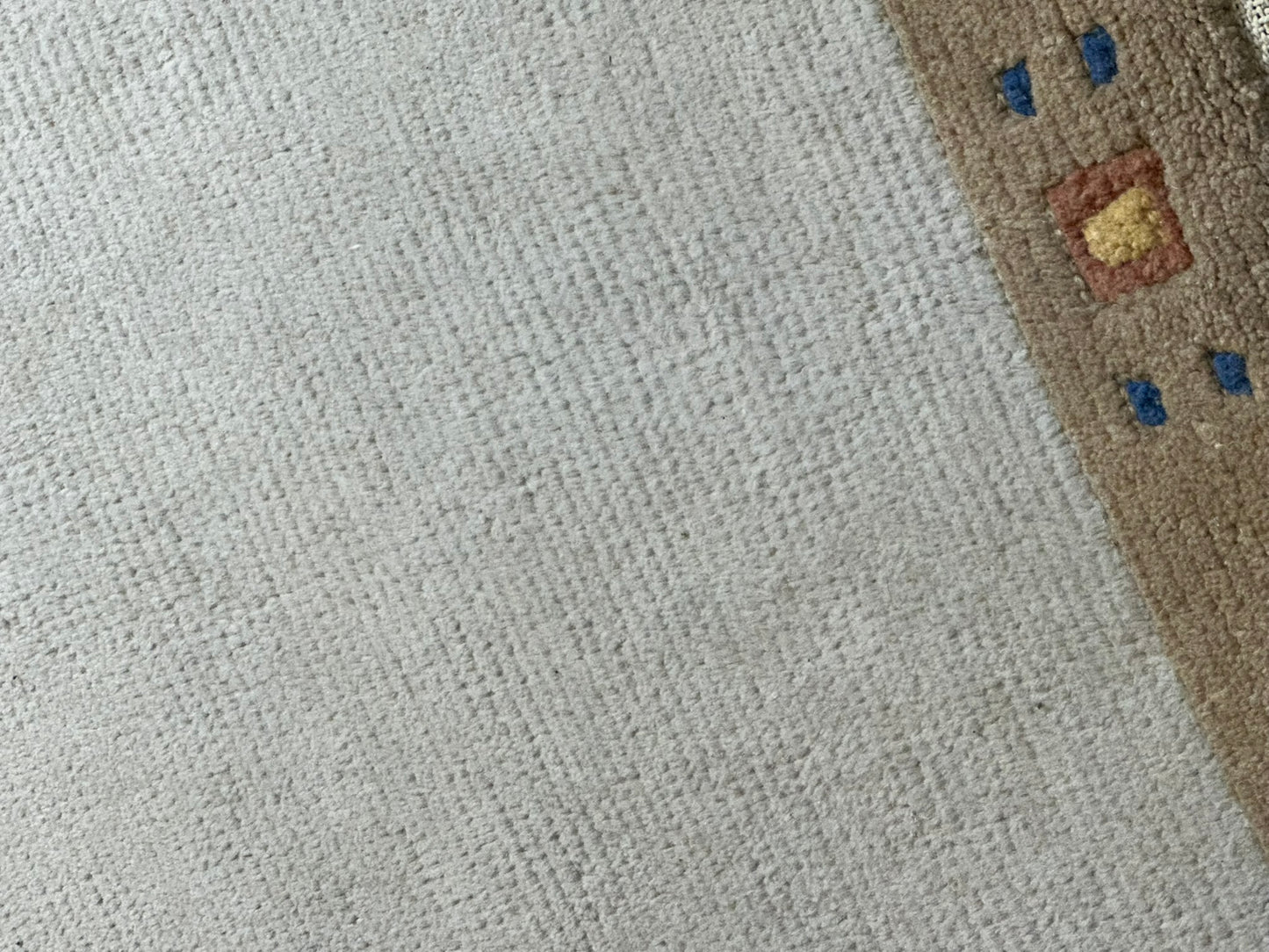 Indischer Gabbeh Orientteppich Handgeknüpft Beige Sand 160x90 cm