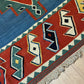 Antik Orientteppich handgeknüpft 285x191 cm Kazak Kelim naturfarben