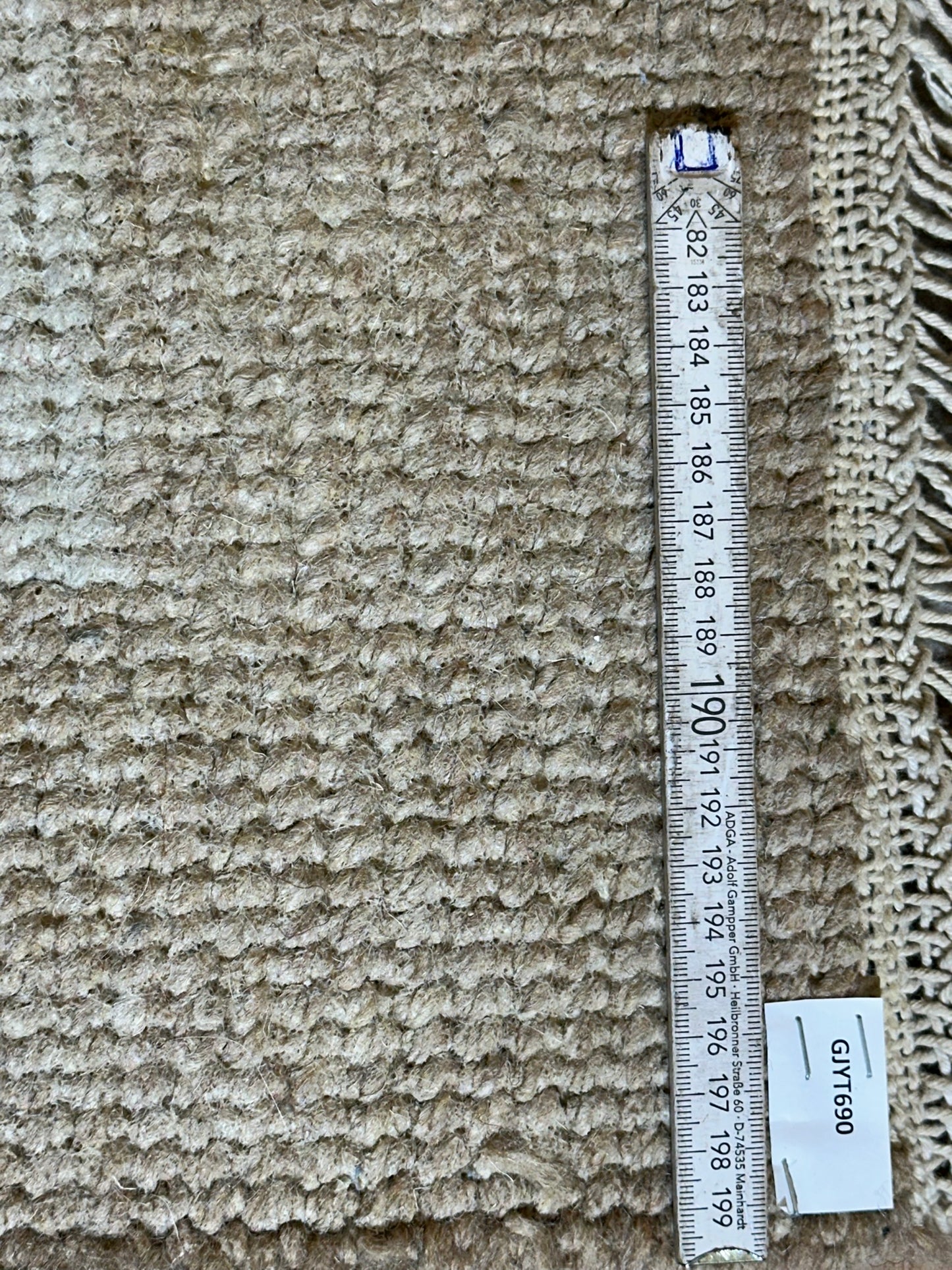 Indischer Gabbeh Orientteppich Handgeknüpft Beige Sand 160x90 cm