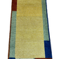 Indischer Gabbeh Orientteppich Handgeknüpft Gelb Bunt 140x70 cm