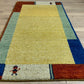 Indischer Gabbeh Orientteppich Handgeknüpft Gelb Bunt 140x70 cm