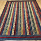 Antik Orientteppich handgeknüpft 255x195 cm Kazak Kelim naturfarben