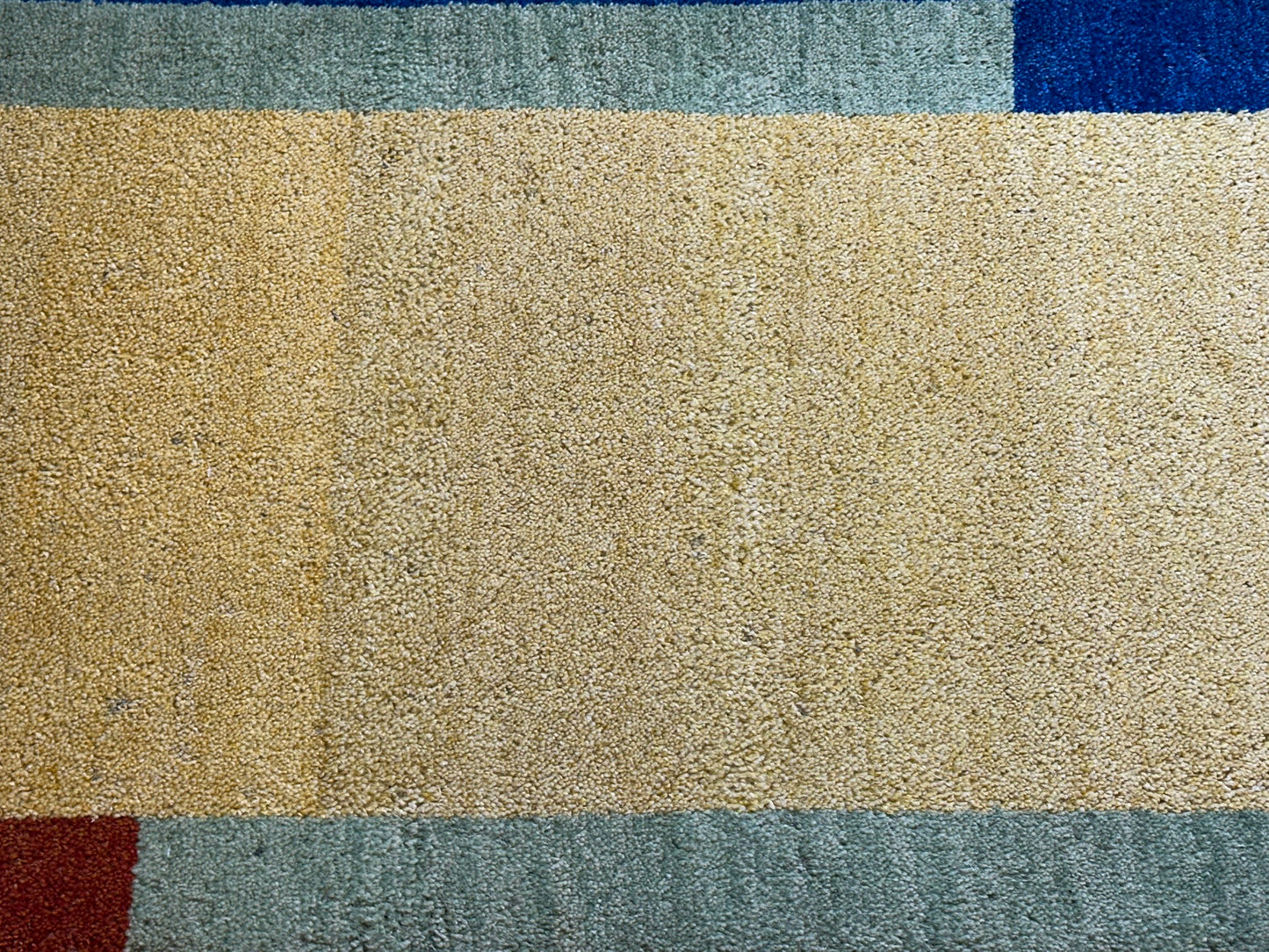 Indischer Gabbeh Orientteppich Handgeknüpft Gelb Bunt 140x70 cm