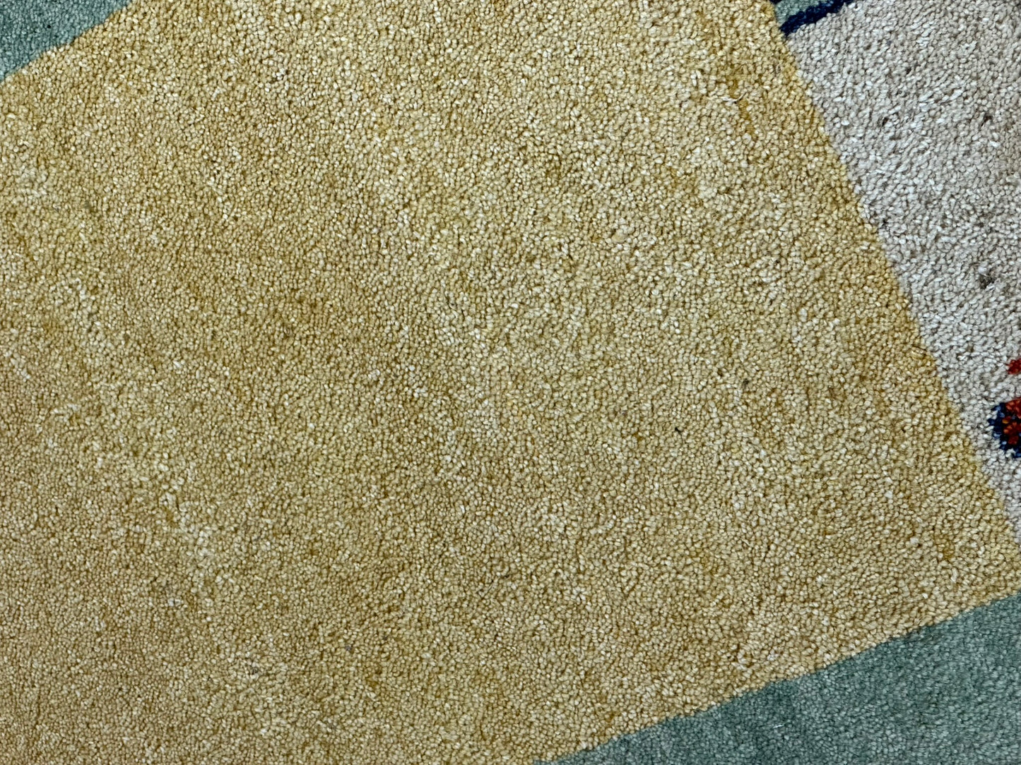 Indischer Gabbeh Orientteppich Handgeknüpft Gelb Bunt 140x70 cm