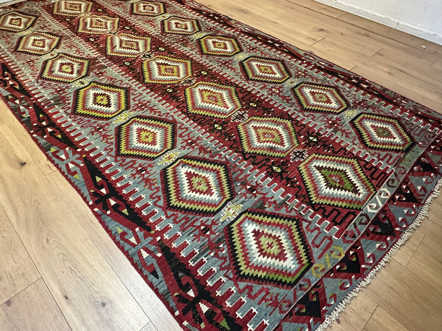 Antik Orientteppich handgeknüpft 320x180 cm Kelim Anatolien Naturfarben