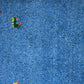 Indischer Gabbeh Orientteppich Handgeknüpft Blau Tiermotive 125x65 cm