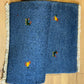 Indischer Gabbeh Orientteppich Handgeknüpft Blau Tiermotive 125x65 cm