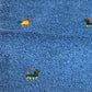 Indischer Gabbeh Orientteppich Handgeknüpft Blau Tiermotive 125x65 cm