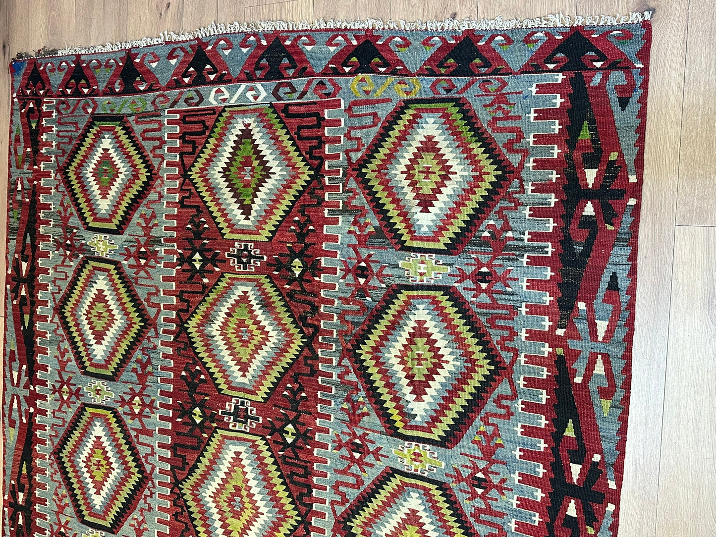 Antik Orientteppich handgeknüpft 320x180 cm Kelim Anatolien Naturfarben