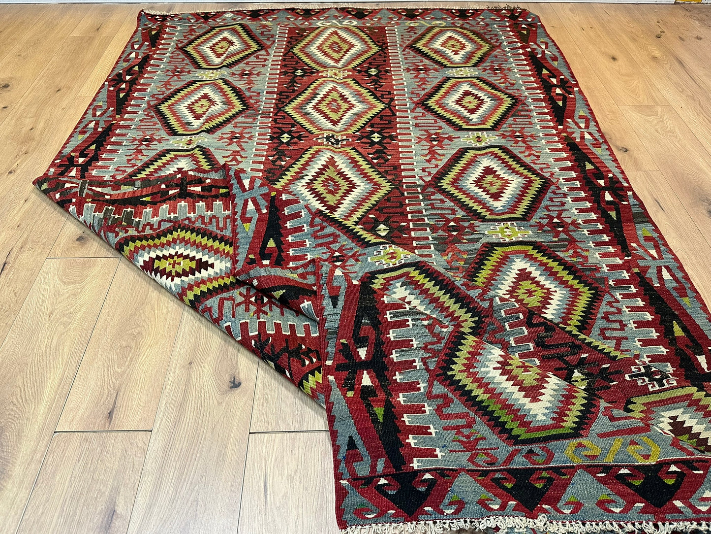Antik Orientteppich handgeknüpft 320x180 cm Kelim Anatolien Naturfarben