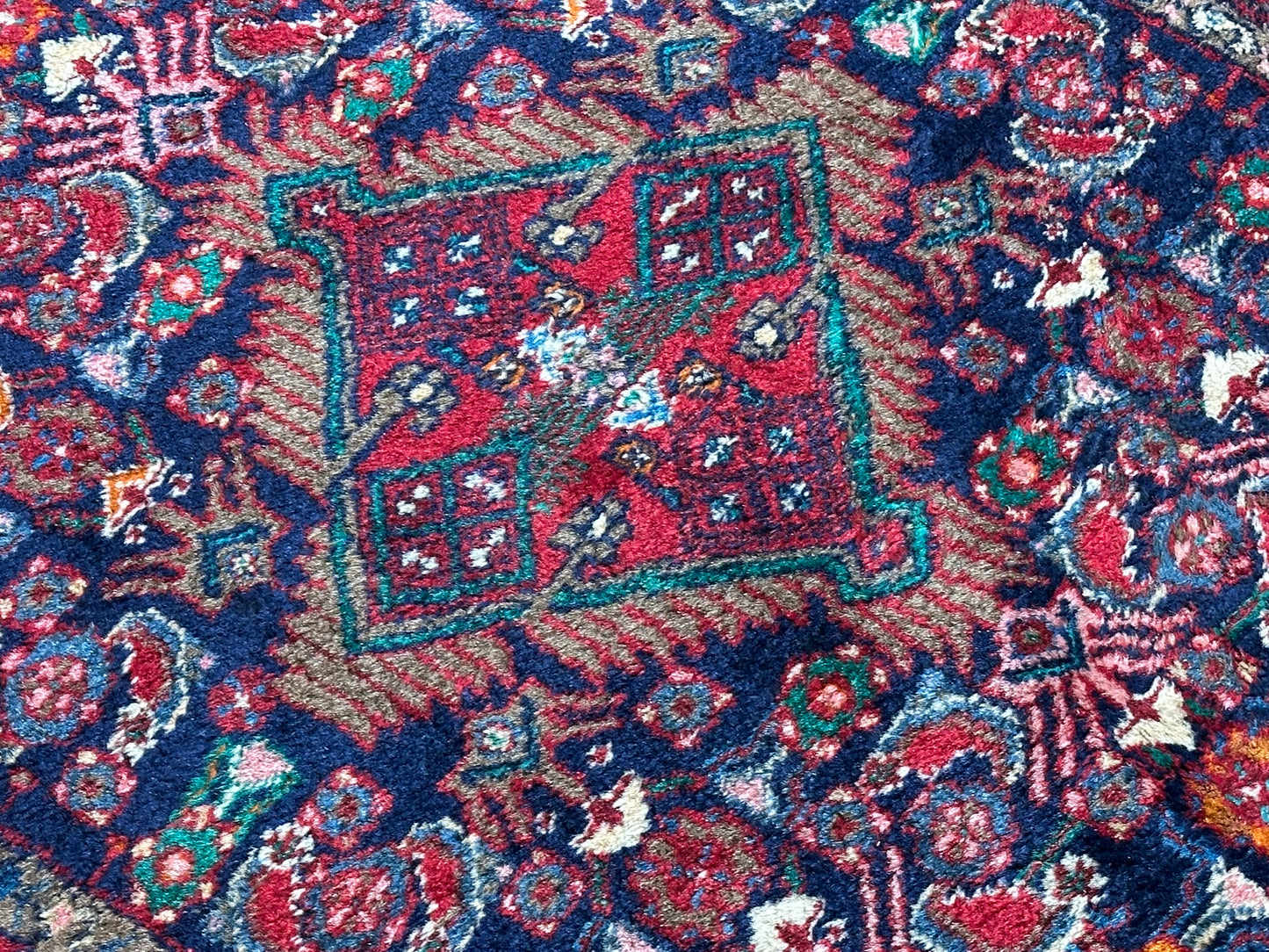 Orientteppich handgeknüpft Hamadan Art Deco 147x105 cm