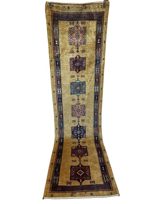 Orientteppich handgeknüpft 282x80 cm Gabbeh Schurwolle