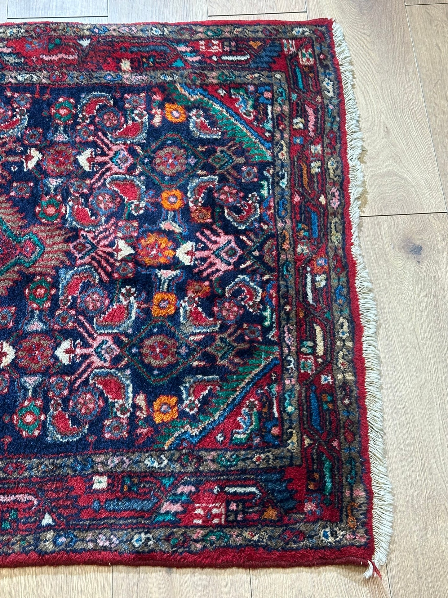 Orientteppich handgeknüpft Hamadan Art Deco 147x105 cm