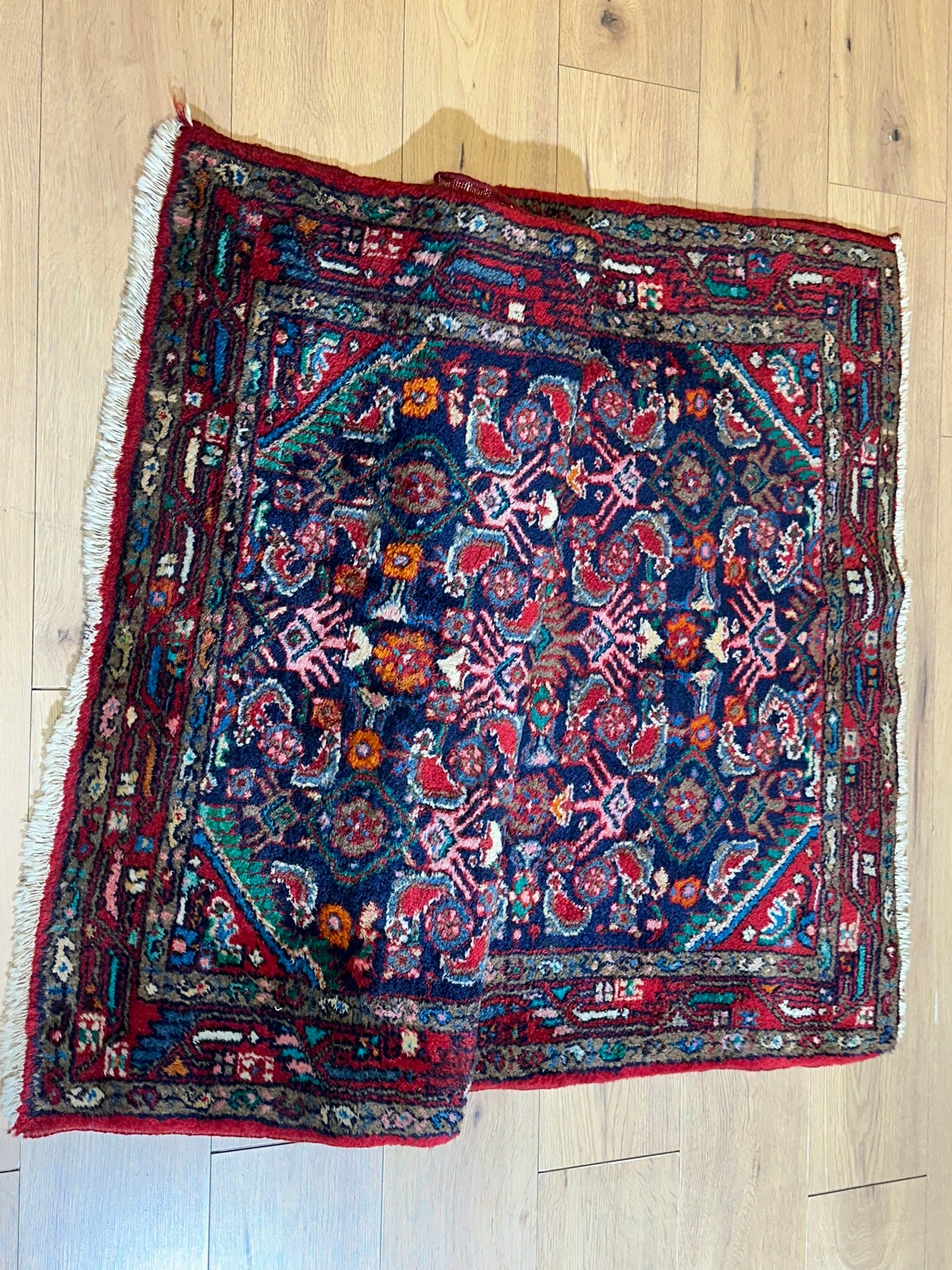 Orientteppich handgeknüpft Hamadan Art Deco 147x105 cm